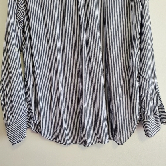 Zara Striped Button Front Shirt - Picture 4 of 9